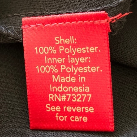 Jennifer Lopez, Layered, Chiffon, Blouse, 3/4 Sleeves, Black, Gold Dots, Size S - Picture 11 of 12